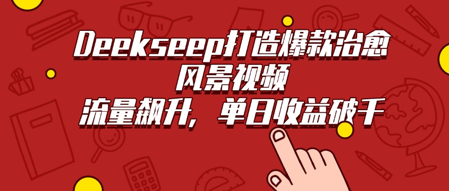 Deekseep打造爆款治愈风景视频，流量飙升，单日收益破千