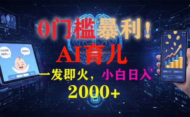 0门槛暴利！《AI育儿短视频之宝宝说》一发即火，轻松日入2000+